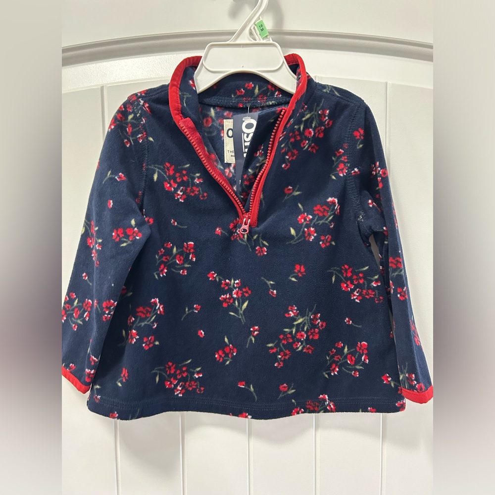 NWT Oshkosh B’gosh 18 months fleece pullover sister matching